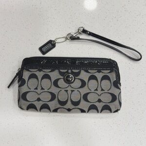 Coach Monogram Black and Gray Wallet